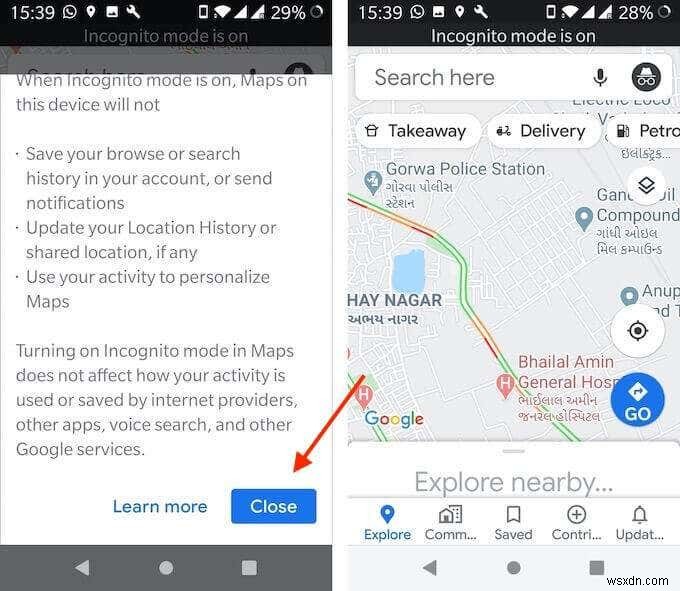 Cách sử dụng Chế độ ẩn danh của Google Maps trên thiết bị Android