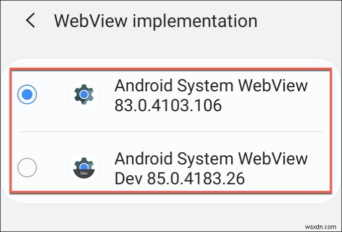 WebView của hệ thống Android là gì?