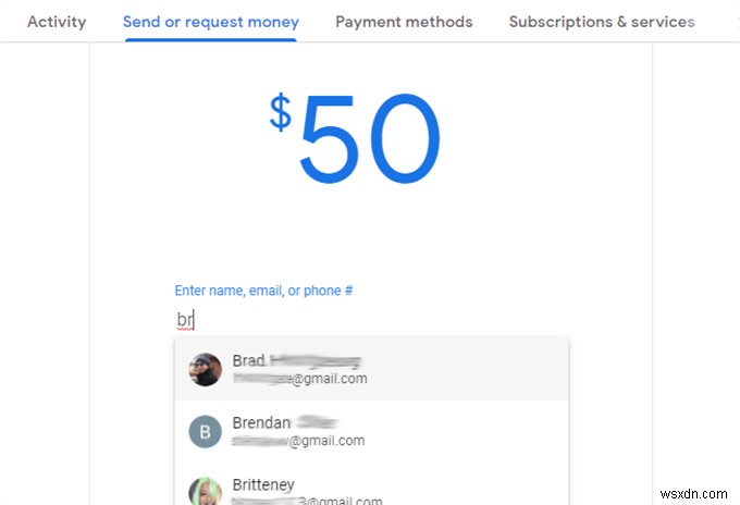 Cách gửi tiền qua email với Google Pay