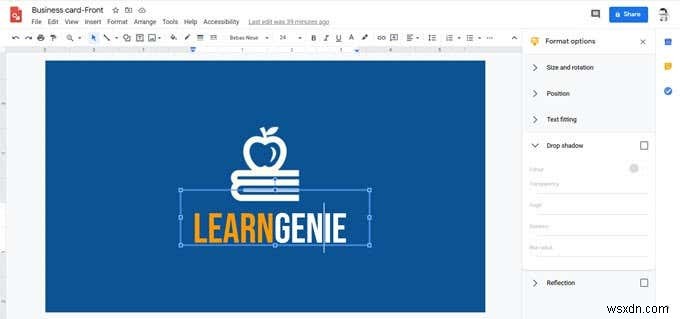 Cách tạo danh thiếp trong Google Drive