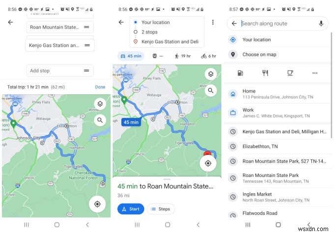 Cách sử dụng nhiều điểm dừng trong Google Maps