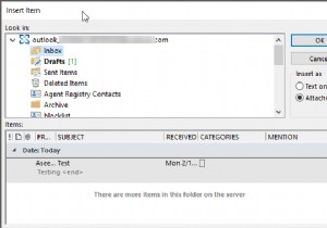 Cách đính kèm một mục Outlook khác (Email, Liên hệ, Tác vụ hoặc Mục lịch) vào một Email