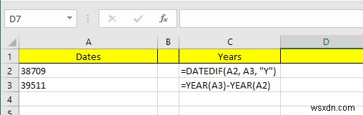 Cách trừ ngày trong Excel 