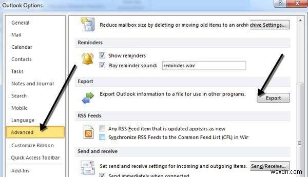 Xuất Danh bạ từ Outlook, Outlook Express và Windows Live Mail