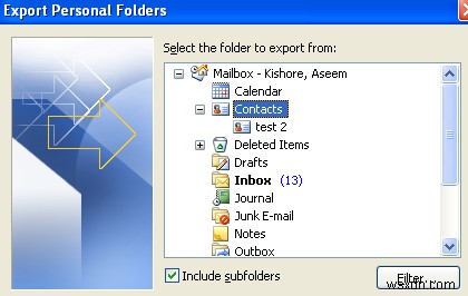 Xuất Danh bạ từ Outlook, Outlook Express và Windows Live Mail