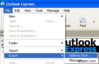 Xuất Danh bạ từ Outlook, Outlook Express và Windows Live Mail