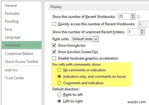 Cách thêm nhận xét vào ô trang tính Excel