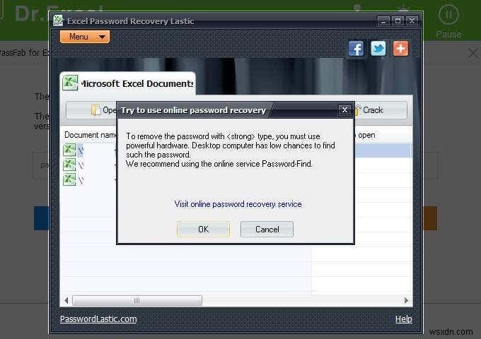 Cách xóa, bẻ khóa hoặc phá vỡ mật khẩu Excel XLS đã quên 