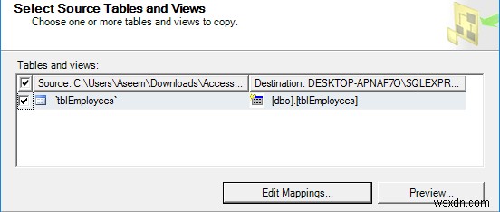 Di chuyển dữ liệu từ MS Access sang Cơ sở dữ liệu SQL Server