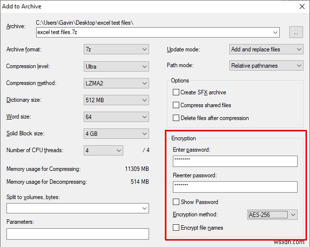 Cách bảo vệ mật khẩu an toàn cho tệp Excel