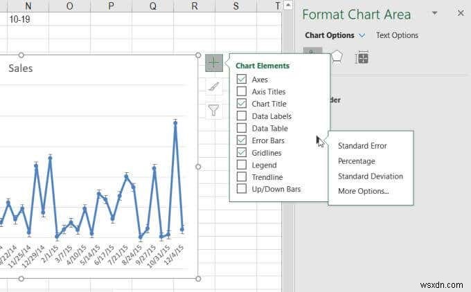 Cách thêm thanh lỗi trong Excel