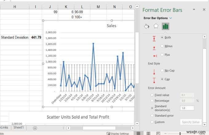 Cách thêm thanh lỗi trong Excel