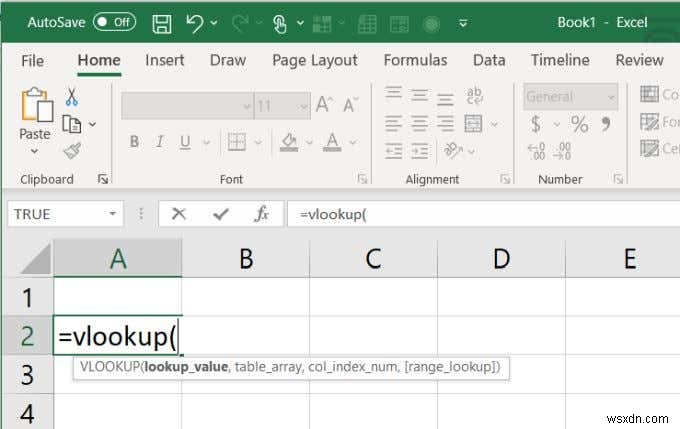 Cách sử dụng hàm VLOOKUP trong Excel 