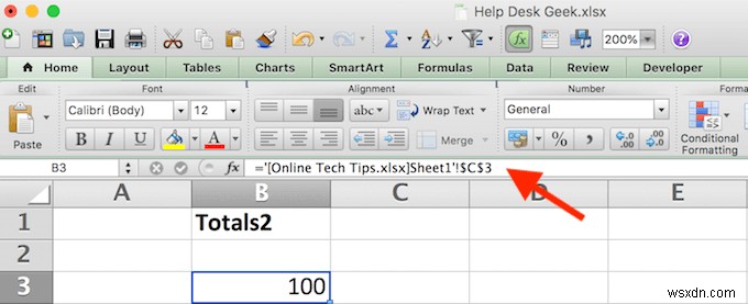 Liên kết các ô giữa Trang tính và Sổ làm việc trong Excel