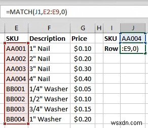 Cách tìm các giá trị phù hợp trong Excel 