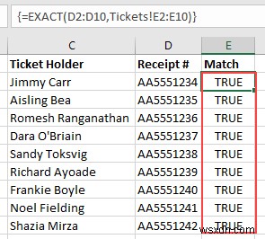 Cách tìm các giá trị phù hợp trong Excel 