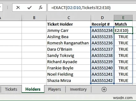 Cách tìm các giá trị phù hợp trong Excel 