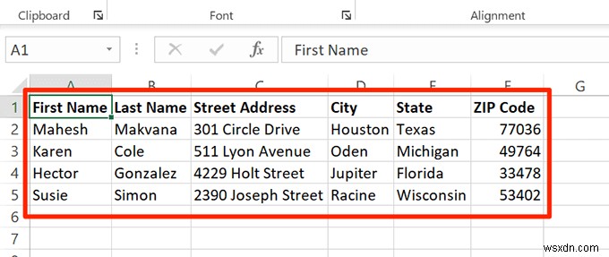 Cách tạo nhãn trong Word từ bảng tính Excel