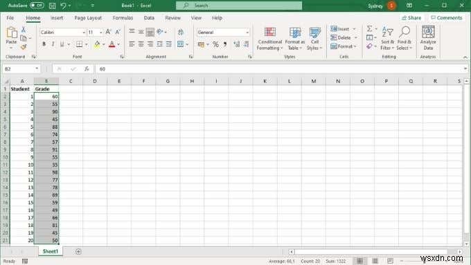 Cách tạo biểu đồ trong Excel