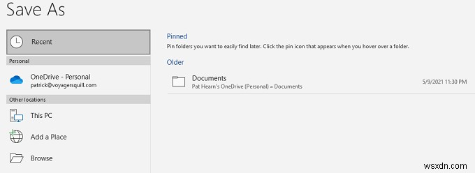 Cách tự động sao lưu tài liệu Word vào OneDrive