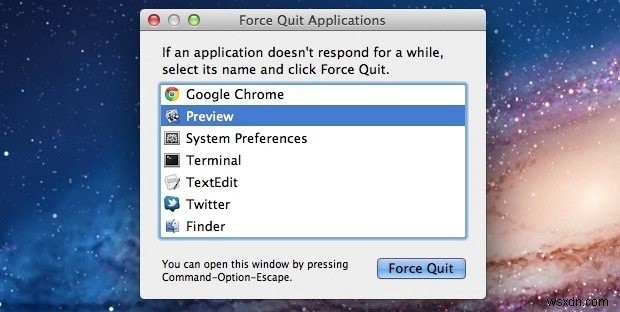 Cách buộc thoát ứng dụng Mac bằng phím tắt