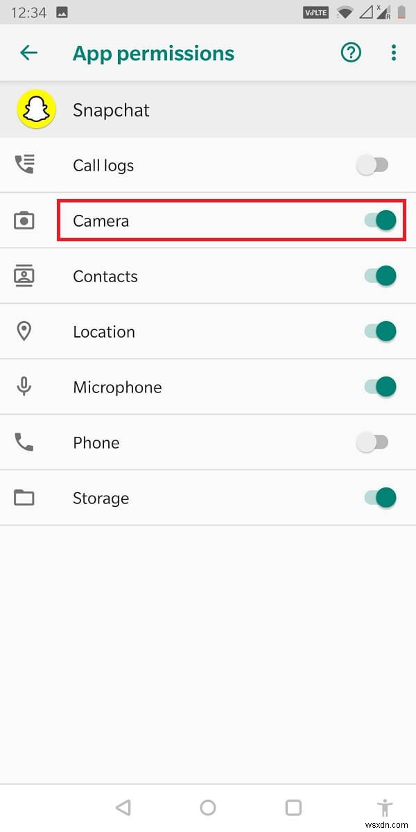 Cách cho phép truy cập máy ảnh trên Snapchat