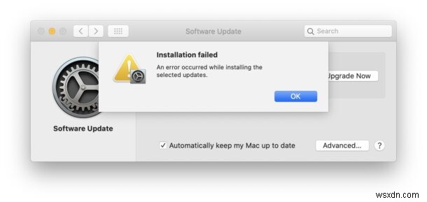 Cách sửa lỗi cài đặt macOS không thành công