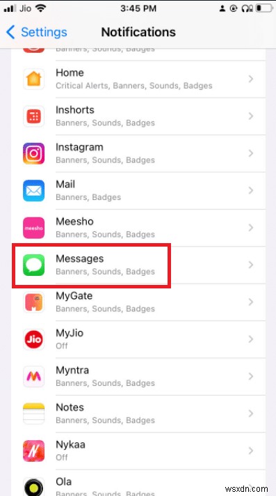 Cách tắt phân phối yên tĩnh trên iMessage