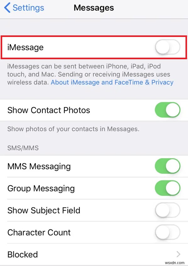 Khắc phục sự cố cần kích hoạt iMessage để gửi tin nhắn này