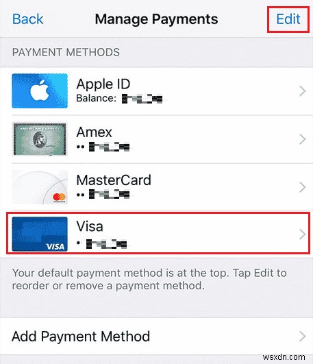 Cách xóa thẻ tín dụng khỏi ID Apple