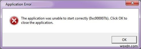 Cách sửa lỗi ứng dụng 0xc000007b 
