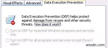 Cách tắt DEP (Ngăn chặn thực thi dữ liệu) trong Windows 10 