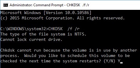 Sửa lỗi hệ thống tệp bằng Kiểm tra tiện ích đĩa (CHKDSK) 