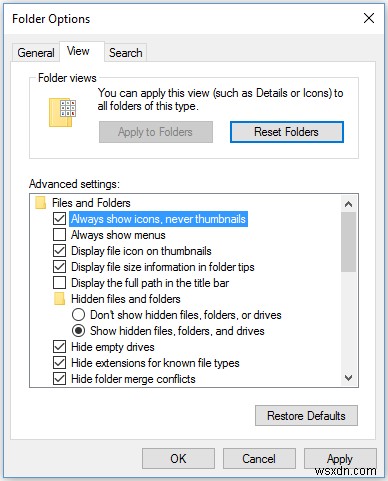Cách tắt chế độ xem trước hình thu nhỏ trong Windows 10 / 8.1 / 7 
