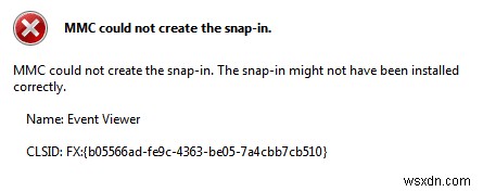 Cách khắc phục MMC không thể tạo Snap-in 