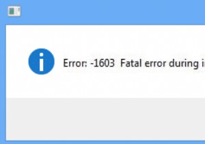 Sửa lỗi 1603:Đã xảy ra lỗi nghiêm trọng trong quá trình cài đặt 