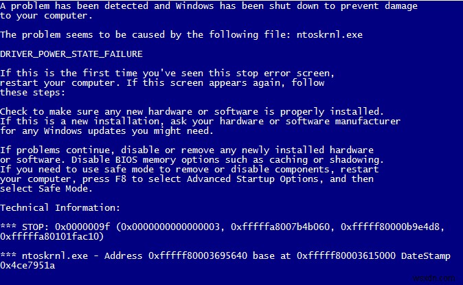 Khắc phục lỗi trạng thái nguồn trình điều khiển trong Windows 10 
