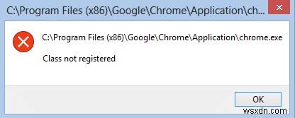 Sửa lỗi Lớp học Không được Đăng ký trong Windows 10 