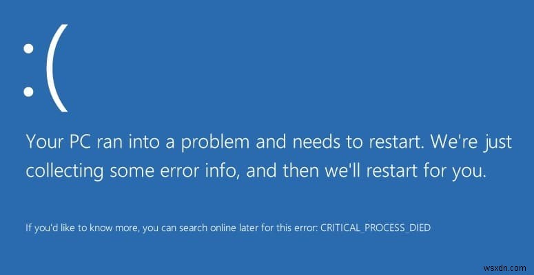 Sửa CRITICAL_PROCESS_DIED trong Windows 10 