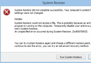 Khắc phục điểm khôi phục không hoạt động trong Windows 10 