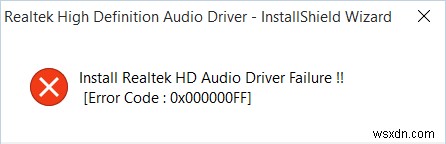 Khắc phục lỗi cài đặt trình điều khiển âm thanh Realtek HD Audio 