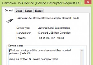 Sửa thiết bị USB không được nhận dạng mã lỗi 43 