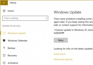 Sửa lỗi cập nhật Windows 10 0x8000ffff 