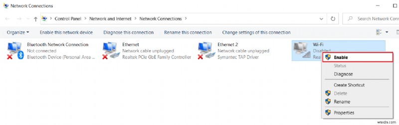 Khắc phục sự cố không thể kết nối với mạng này trong Windows 10 