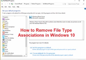 Cách xóa liên kết loại tệp trong Windows 10