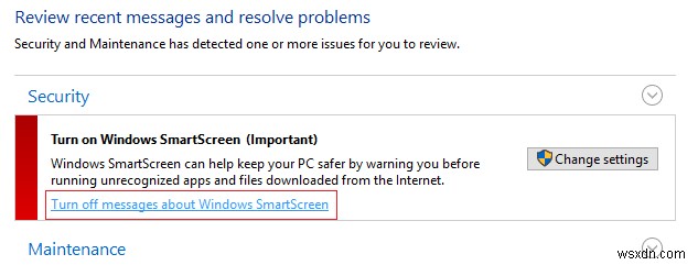 Tắt Bộ lọc SmartScreen trong Windows 10 
