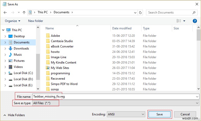 Sửa lỗi thiếu ghim vào thanh tác vụ trong Windows 10 