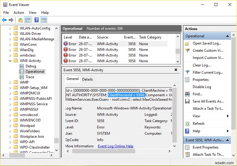 Khắc phục mức sử dụng CPU cao bằng WmiPrvSE.exe 