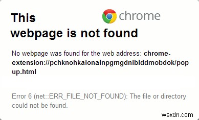 Sửa lỗi Google Chrome 6 (net ::ERR_FILE_NOT_FOUND) 