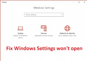 Sửa lỗi Cài đặt Windows 10 không mở 